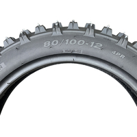 Pneu de moto Dirt Bike 80/100-12 80*100-12 80 100 12 Pneu extérieur Moto Motocross Pneus de vélo