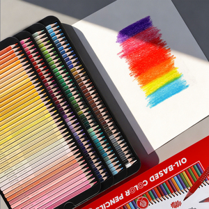 Set di Matite Colorate Professionali Macaron 12/24/36/72/120/160 Pezzi, Matite Colorate a Base d'Olio in Legno con Confezione in Latta Metallica - Product Image 5