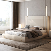 Lit double en cuir de haute qualité, design moderne YSS, mobilier de chambre à coucher, villa, lit king size de luxe