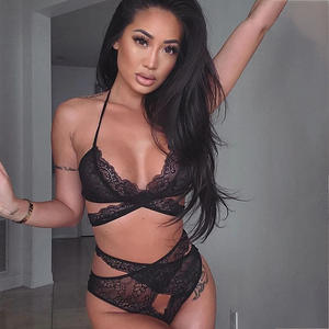 Lingerie sexy <span class=keywords><strong>Push</strong></span> <span class=keywords><strong>up</strong></span> Bandage Lingerie érotique Dentelle croisée Chemise de nuit sexy pour lune de miel - Product Image 3