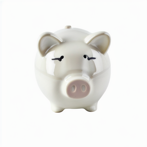 Alcancías Baratas al por Mayor, Alcancía en Forma de Cerdo, Alcancía para Niños, Alcancía de Cerámica Blanca, Alcancía Pequeña - Product Image 2