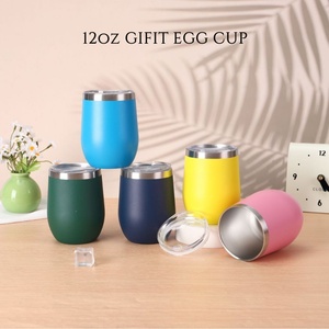 Tazza Isolante Personalizzata con Logo, 12oz in Acciaio Inox a Doppio Strato Verniciata a Spruzzo, Mini Tazza <span class=keywords><strong>per</strong></span> Uova, Tazza da Caffè Portatile <span class=keywords><strong>per</strong></span> <span class=keywords><strong>Auto</strong></span> e Outdoor - Product Image 5