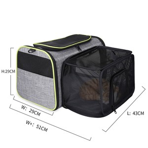 Sac de transport pliable pour animaux de compagnie, grande capacité, respirant, pour extérieur, chat et chien - Product Image 2