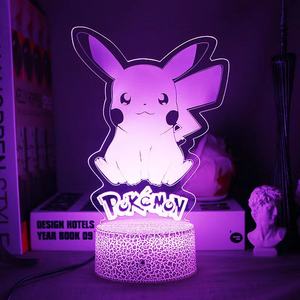 <span class=keywords><strong>Lampe</strong></span> Pikachu 3d, figurine d'<span class=keywords><strong>action</strong></span>, <span class=keywords><strong>lampe</strong></span> Led d'illusion visuelle - Product Image 4