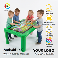 Mesa Interactiva para Niños de 43 Pulgadas con Pantalla Táctil para Juegos, Mesa Educativa LCD con 40 Puntos Táctiles, Mesa Android