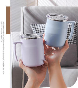 Taza de Café de Acero Inoxidable 304 de 500 ml con Asa, Taza de Metal Aislada y Duradera para Oficina y Hogar - Product Image 6