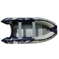 Mini bateau de pêche gonflable vert avec noir