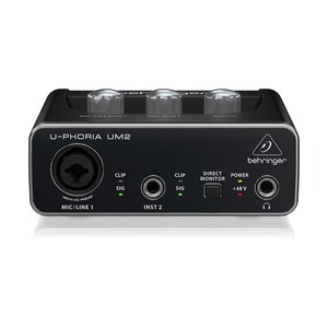 <span class=keywords><strong>Carte</strong></span> <span class=keywords><strong>son</strong></span> externe vérifiée <span class=keywords><strong>Behringer</strong></span> U-Phoria UM2, interface audio USB, 2 préamplis Midas et alimentation fantôme, équipement audio de studio musical - Product Image 2