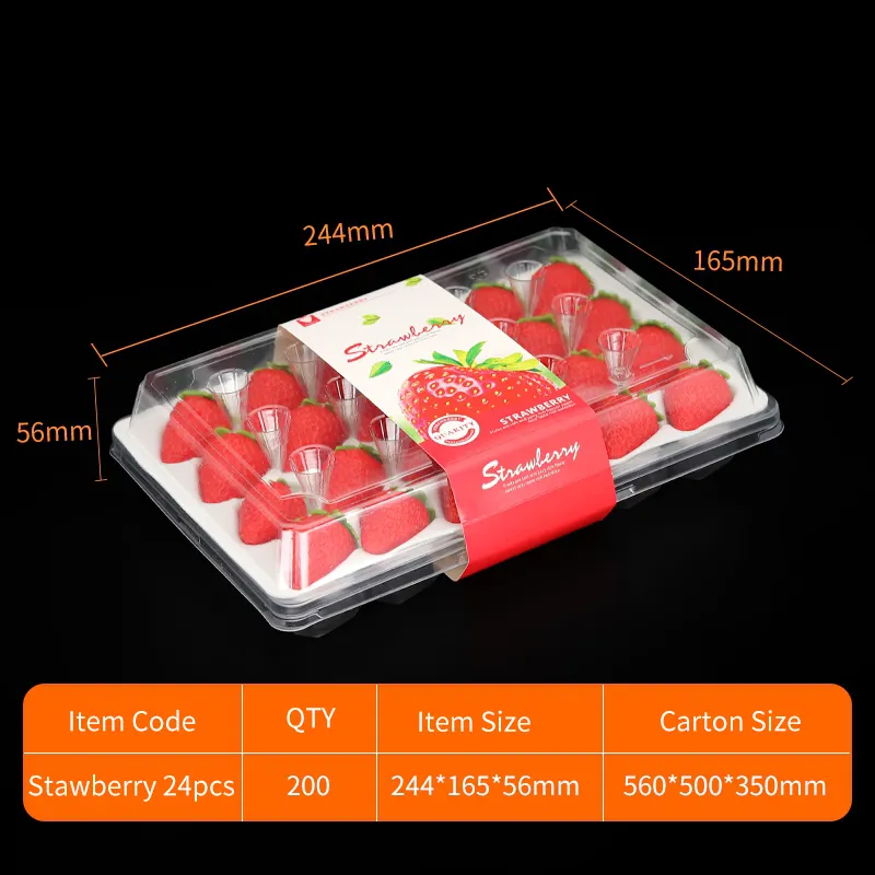 Supermarket Fruits Container Strawberry apple kiwi blueberry Plastic Blister Packing Disposable fruit and vegetable box