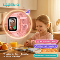 LAGENIO - Reloj Inteligente para Niños K10 con Diseño Innovador, IA, 4G, Video, GPS, LBS, WIFI, Rastreo, SOS, Batería de Gran Capacidad, Certificación CE, RoHS, IP68, para Niñas
