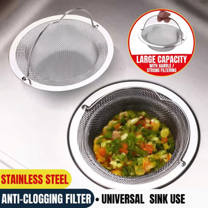 Colador de acero inoxidable para fregadero de cocina, filtro de malla fina, protector de desagüe antiobstrucción para lavabo de verduras - Product Image 3