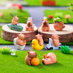 Figurine créative en résine d'animaux de dessin animé mignons, mini ornement de micro-paysage, décoration de <span class=keywords><strong>jardin</strong></span>, aménagement paysager, décoration de bureau et de maison - Product Image 1
