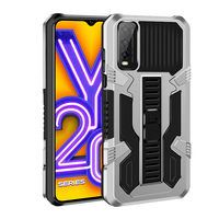 Étui robuste en PC rigide et TPU souple, magnétique, antichoc, avec support, anneau de téléphone pour Vivo V21E V21 5G Y20, coque arrière
