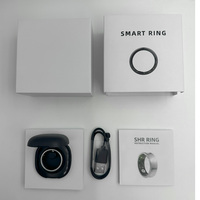 Anneau intelligent SHR Health Care avec IA, fréquence cardiaque, suivi du sommeil, activité multisports, GPS, suivi de la forme physique avec contrôle par application, alliage de titane