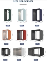 Cabine insonorisée moderne de haute qualité avec structure en alliage d'aluminium, mobile et portable, pour usage professionnel, taille personnalisable