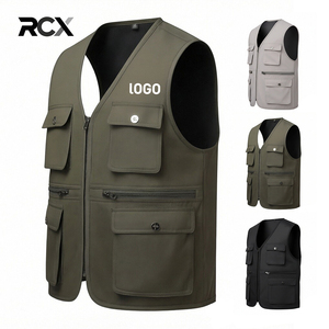 Gilet fin à séchage rapide pour homme RCX, gilet décontracté multi-poches pour la photographie et la pêche, <span class=keywords><strong>veste</strong></span> <span class=keywords><strong>sans</strong></span> manches pour le printemps et l'été - Product Image 1