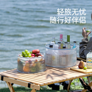 Foldable Washbasin Outdoor Camping Vegetable Washing Travel Hotel Laundry Thickened Portable Round Basin - Product Image 4