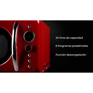 Forno a microonde Grunkel 20L 700W Rosso 5 livelli di potenza - Product Image 4