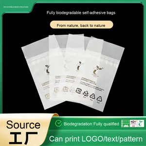Custom Eco Friendly 100% biodegradabile PLA compostabile autoadesiva sacchetti di plastica con il Logo per i vestiti T shirt <span class=keywords><strong>Polo</strong></span> - Product Image 2