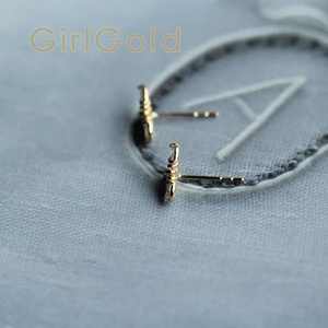 Vente en gros GOL Dtutu Boucles d'oreilles en cristal en or 9 carats Style minimal Cinq feuilles Fleurs à quatre feuilles Trendy Grenat Bridal Shower Gem - Product Image 5