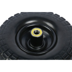 Cheng Jin Vehicles 4.10/3.50-4 PU Foam Caster Wheel Solid High Load Bearing Black 90kg Capacity - Product Image 3