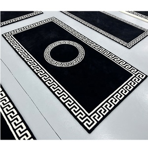 <span class=keywords><strong>Tappeto</strong></span> di Lusso in Lana e Seta di Alta Qualità, Design Bianco e Nero per Camera da <span class=keywords><strong>Letto</strong></span> - Product Image 1