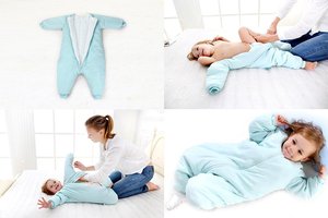 <span class=keywords><strong>Gigoteuse</strong></span> pour bébé <span class=keywords><strong>avec</strong></span> <span class=keywords><strong>pieds</strong></span>, hiver, manches longues, couverture portable <span class=keywords><strong>avec</strong></span> <span class=keywords><strong>jambes</strong></span>, sac de couchage pour tout-petit, épaissi, 2,5 TOG (bleu, 2T-4T, année) - Product Image 3