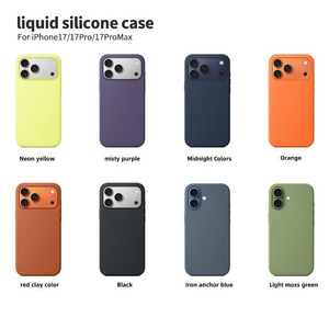 Coques de téléphone portable en silicone liquide LOGO pour <span class=keywords><strong>iPhone</strong></span> 17 Pro Max 16 Pro Max 15 <span class=keywords><strong>14</strong></span>, avec recharge sans fil et couvercle magnétique, livrées avec boîte de vente au détail - Product Image 4