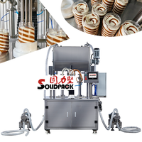 Machine de remplissage automatique Solidpack pour beurre de cacahuète, sauce chocolat, mayonnaise et crème bicolore