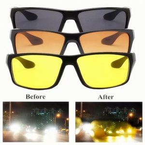 Gafas de Sol Deportivas Personalizadas al por Mayor con Logotipo, Lentes Amarillas, Antideslumbrantes, Visión Nocturna para Hombre y Mujer - Product Image 1