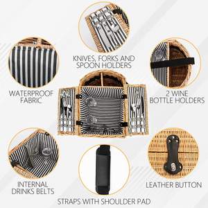 Cesta de Mimbre Drenagem Tejida Cesta Natural de Picnic de mimbre, Cesta de Picnic Cesta al por mayor cestas de Mimbre - Product Image 4