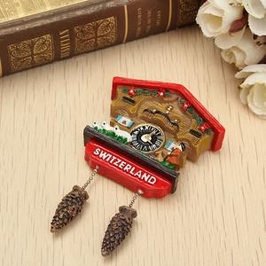 Haute Qualité Fait Main 3D Résine <span class=keywords><strong>Coucou</strong></span> Horloge Souvenirs De Voyage Créatif Réfrigérateur Magnétique Autocollants Décoration De La Maison Suisse - Product Image 3