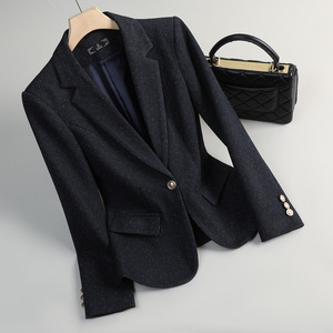 Women's Black Polka Dot Blazer S Anti-Wrinkle Professional Casual Fit - Product Image 4