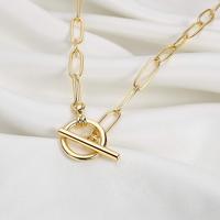 Collier en acier inoxydable 18K, chaîne trombone, fil plat ovale, chaîne osseuse OT