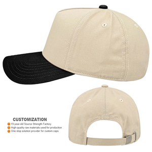 Casquette de baseball 5 panneaux en tissu Dobby avec impression en relief, style urbain, respirante, en coton, qualité supérieure, vente en gros - Product Image 2