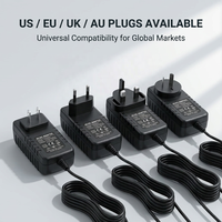 Convertisseur AC/DC 12V 2A Entrée 100-240V Prise UK/US/EU/AU Connecteur DC 5.5*2.1mm 5.5*2.5mm pour appareils électroniques