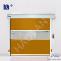 Porte à enroulement rapide à fermeture automatique, porte industrielle à grande vitesse en PVC, ouverture latérale électrique, insonorisée