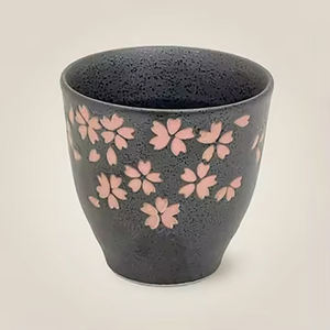 Dishwasher Safe Sakura Black Reusable <b>Tea</b> Ceremonial Cup <b>Gift</b> <b>For</b> Sipping Hot Green <b>Tea</b> - Product Image 1