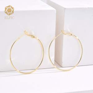 엘프 스타일 심플 여성용 큰 링 귀걸이 인기 판매 패션 귀걸이 도매 - Product Image 4
