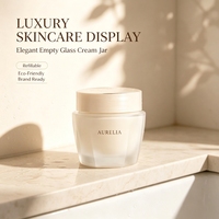 Pot en verre minimaliste de 110g pour crème cosmétique, emballage pour soins de la peau et du visage avec logo personnalisé, conception de marque OEM ODM