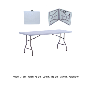 High-Density Polyethylene Folding Catering <b>Table</b> 183 × 76 × 74 h cm M1934 - Product Image 3