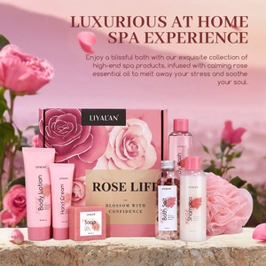 Private Label Luxury Rose Body Wash SPA Kit Skin Nourishing Hair Cleansing <strong>Shower</strong> Self Care Gift <strong>Bath</strong> <strong>Sets</strong> - Product Image 6