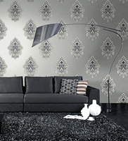 Papier peint non tissé de luxe en gros à bas prix, papier peint 3D pour jardin, Damas, salon, fond de télévision, design mural