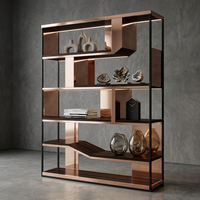Support mural décoratif moderne en acier inoxydable doré pour étagère, porte-ornements, outils de literie, personnalisable pour la maison