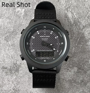 Orologio North Edge in Lega, Impermeabile, a Energia Solare, con Bussola a Energia Cinetica, Sveglia, per Sport e Attività all'Aperto, con Vetro - Product Image 2