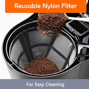 Cafetière à filtre électrique américaine <span class=keywords><strong>blanche</strong></span> <span class=keywords><strong>12</strong></span> <span class=keywords><strong>tasses</strong></span>, 800 W, 1,25 L, certifiée ETL, anti-goutte, vente en gros - Product Image 4