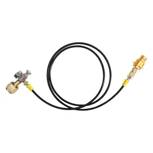 Quick Connect Soda Club Terra DUO Art To External Co2 Tank Adapter 1.5m Hose Kit W21.8-14 Or CGA320 With Gauge Quick Disconnect