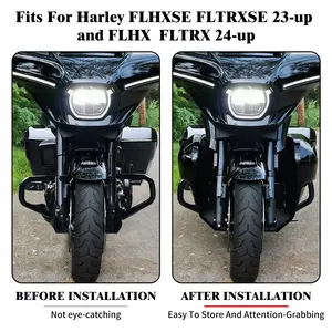 Cubierta de carenado para motocicleta, alerón inferior extendido, negro brillante, para Harley Touring CVO Street Road Glide 2023 en adelante, FLHX FLTRX - Product Image 6