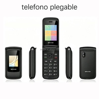 Teléfono Móvil Plegable 4G OEM, Teléfono Flip con Doble SIM, Color Rosa, Teléfono Flip Pequeño Desbloqueado, Fabricante de Teléfonos con Función Flip 4G