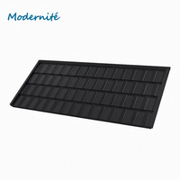Tuiles solaires plates CdTe à double vitrage 3,2 mm, film mince, BIPV, bardeaux noirs, efficacité 14,72 W, 4 pièces/m, TG-RAL7015, 533x240 mm
